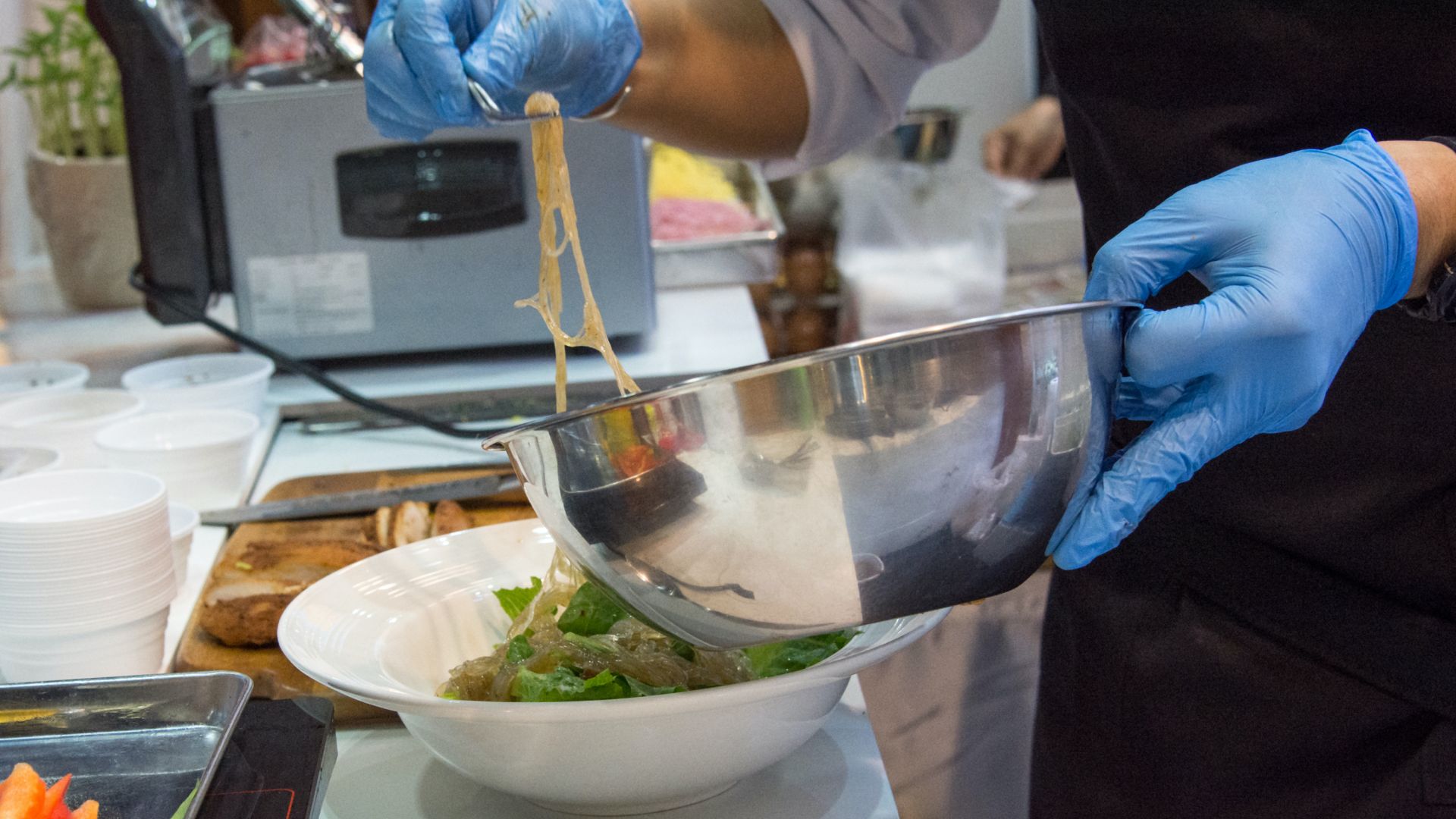 Cooking video footage